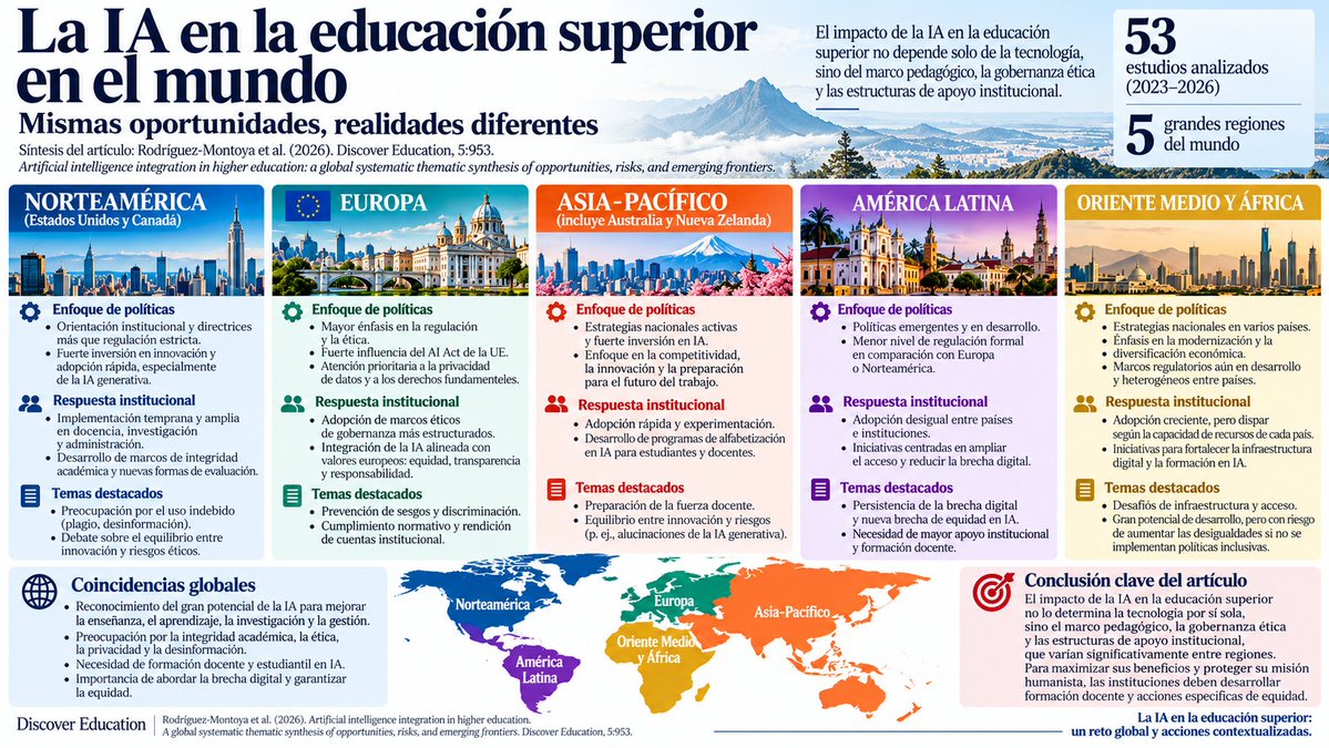 AulasInteligent's tweet photo. Lo más interesante de este estudio sobre la integración de la IA en la educación universitaria nos parece este análisis comparativo por continentes/regiones y las divergencias observadas por los autores.

Link:
https://t.co/LUEpQ0DkqL https://t.co/R1UO2g4fFm