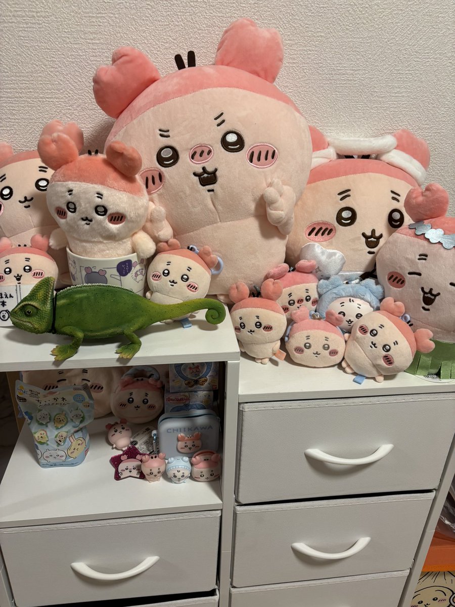 iskchan_777's tweet photo. 先月末ちいかわの映画観に行ってから１ヶ月も経ってないのにカニちゃんこんなにも集めてしまった…愛が止まらない🥲🥲🥲♡♡
ちい活友達ほしい🥲🥲🥲♡♡
大阪なら代行なども出来るのでフォローしてくれると嬉しいです。#ちいかわ https://t.co/A9gUkwoMGm
