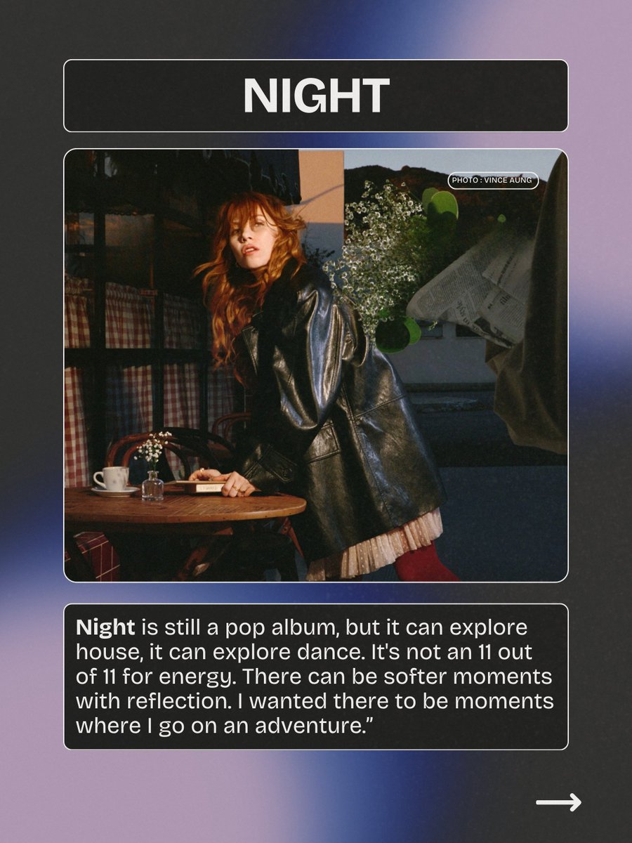 SOCANmusic's tweet photo. Heartbreak, yearning, marriage, motherhood and domestic bliss all find a home of ‘Day &amp; Night’. @carlyraejepsen’s lush new double album and first in more than four years.☀️🌒

Read more 👉 https://t.co/xNECwPXS6U https://t.co/dycbG8swNH
