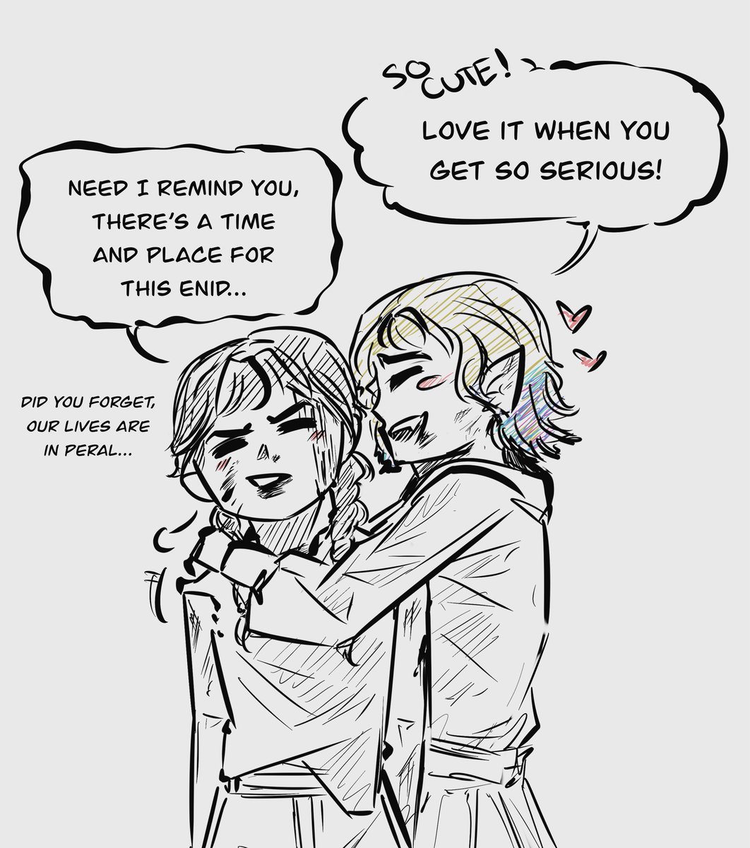sappyratty's tweet photo. That glare Wednesday gives 24/7 is definitely Enid’s top 5 reasons why she fell in love with her 
#wenclair #wednesdayaddams #enidsinclair https://t.co/gx2ebDN61X