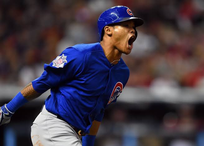DailyRandomCub's tweet photo. Addison Russell (2015-2019)

Russell appeared in 151 regular season games and 17 postseason games in 2016. His six RBI in Game 6 of the World Series are tied with Albert Pujols and Hideki Matsui for the most RBI in a single World Series game. 

- 2016 Cubs 10 years later - https://t.co/bNZFq4bME3