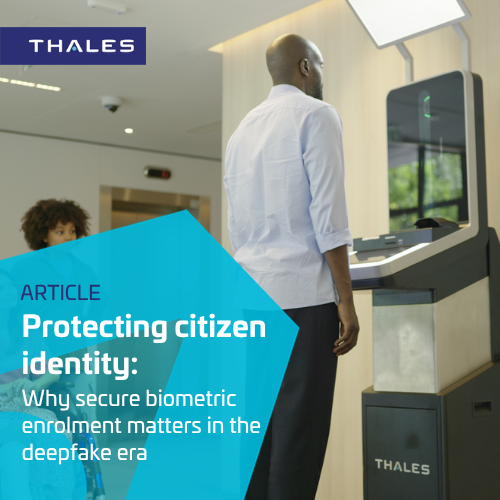 ThalesDigiSec's tweet photo. #Deepfakes are forcing governments to rethink identity security ⚠️
Trust doesn't start when a passport is presented. It starts when an identity is enrolled.

Read our latest article for more 👇
https://t.co/H2a4sqoSvK https://t.co/5yda9XBA3x