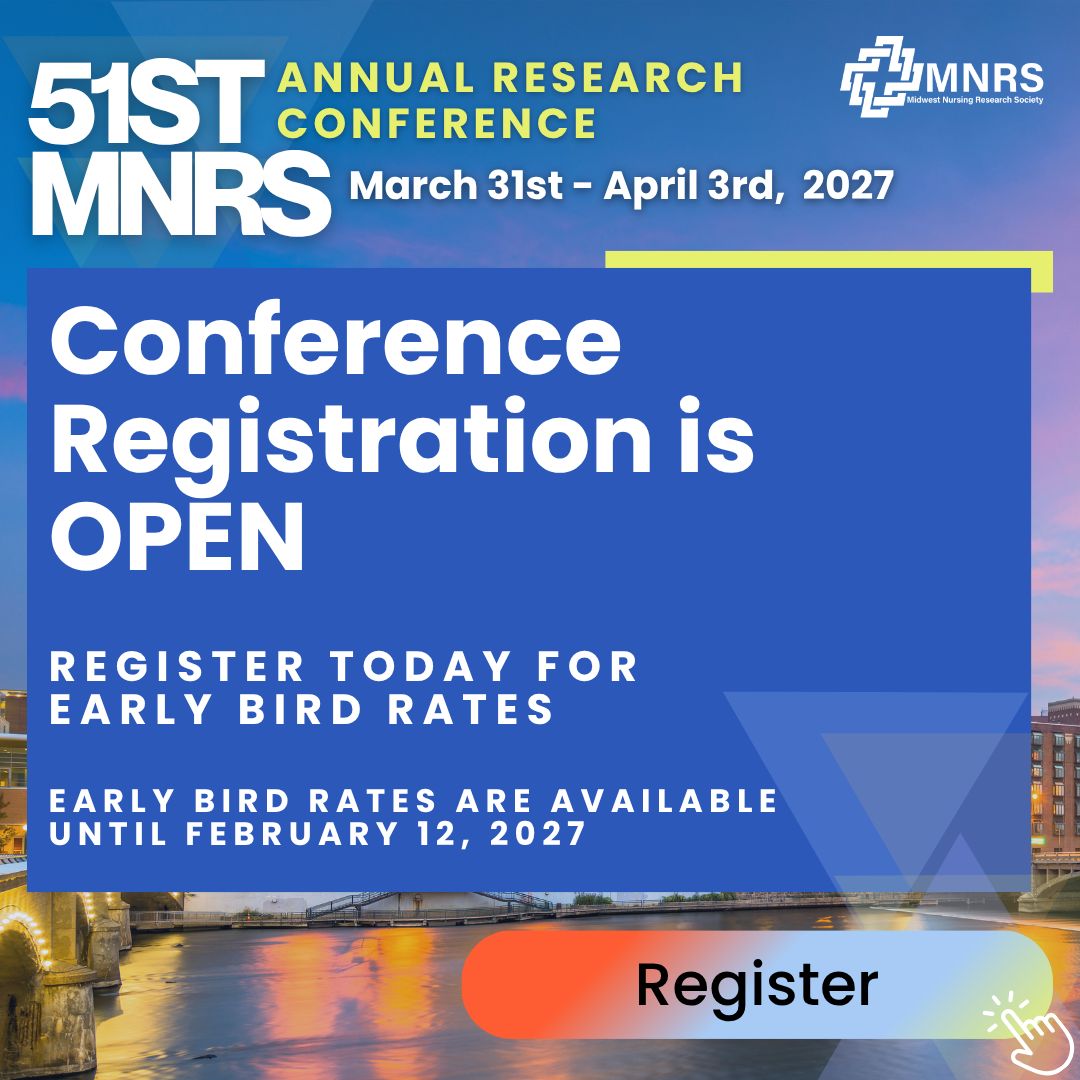 MidwestNursing's tweet photo. 📣 Registration is NOW OPEN for the MNRS 2027 Annual Research Conference!
Join the MNRS community to connect, learn, share research, and advance nursing science together.
🐦 Register now to take advantage of Early Bird rates!
Register: https://t.co/Hyj0O72aNB 
#MNRS2027 https://t.co/Cdze9Jmygd