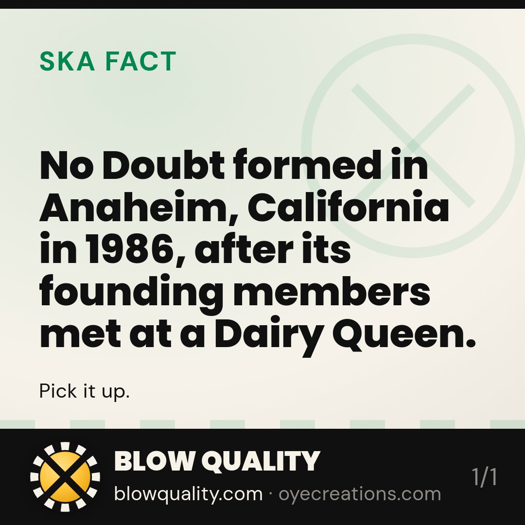 blowqualityband's tweet photo. Dairy Queen is responsible for more to ska than anyone has properly acknowledged. That's not hyperbole, that's just math.

#ska #skapunk #thirdwaveska #hornsection #livemusic https://t.co/nvp5h0Avav