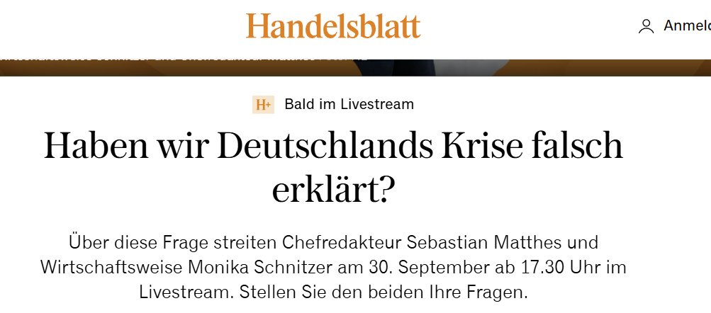 E_Boeminghaus's tweet photo. JA @smatthes! Komplett falsch!  

Denn das ist kein kurzfristiger Einbruch mehr, sondern der deutsche wirtschaftlicher Niedergang. 

Z.B. vier Jahre Rückgang im Maschinenbau sprechen mehr als eine deutliche Sprache. 

Dem folgt der Automotive, der Maschinenbau und große Teile der Industrie! 

Deutschland ist wirtschaftlich in eine Entwicklung abgerutscht, die zunehmend an Argentinien erinnert und sich dabei deutlich brutaler und schneller vollzieht.

https://t.co/xnQG74lbJC