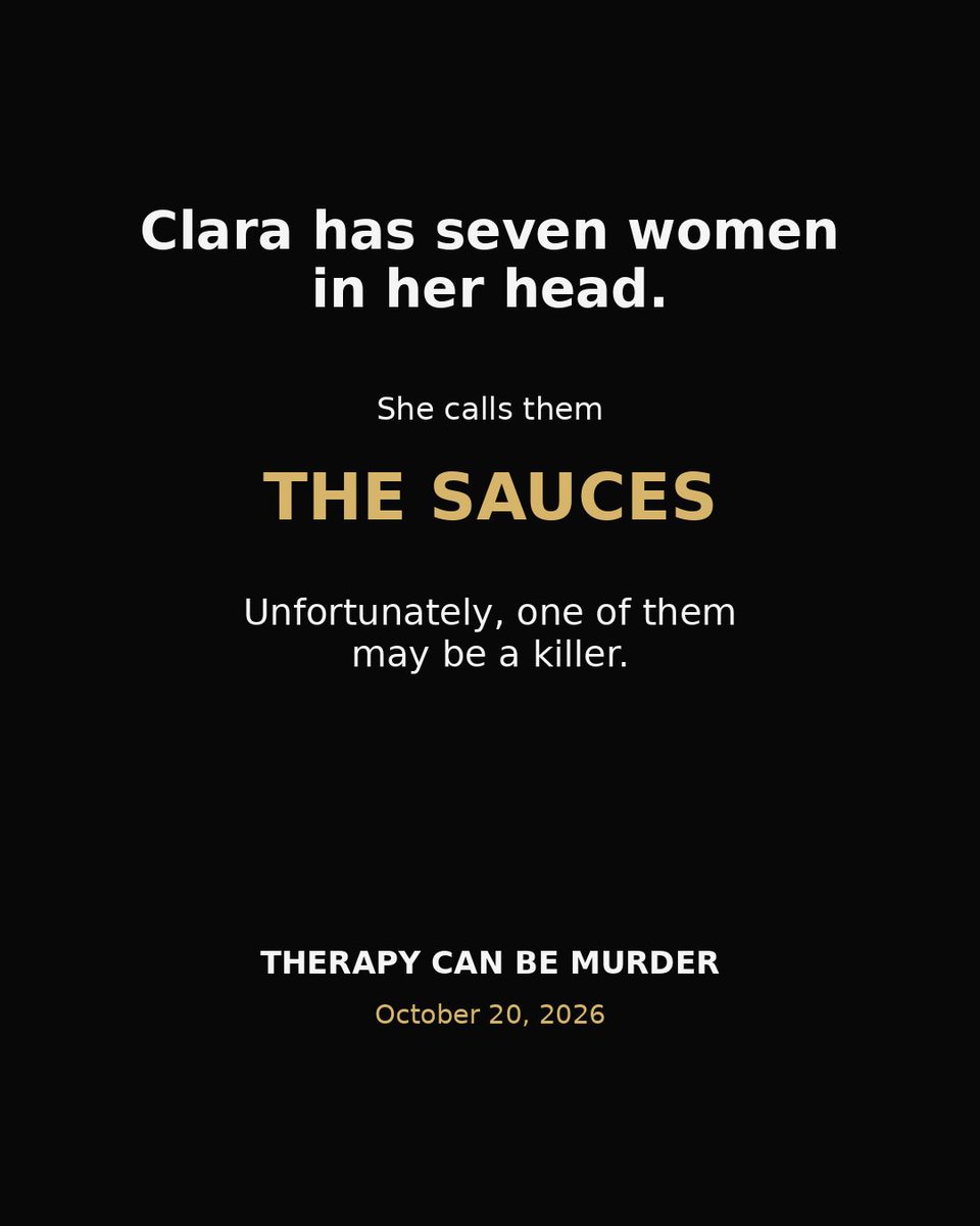 rgbgraywrites's tweet photo. Clara has seven women in her head. She calls them The Sauces. One of them may be a killer. Meet The Sauces → https://t.co/Uscef8AhwV #TherapyCanBeMurder #TheSauces https://t.co/U0PTqFhDRe
