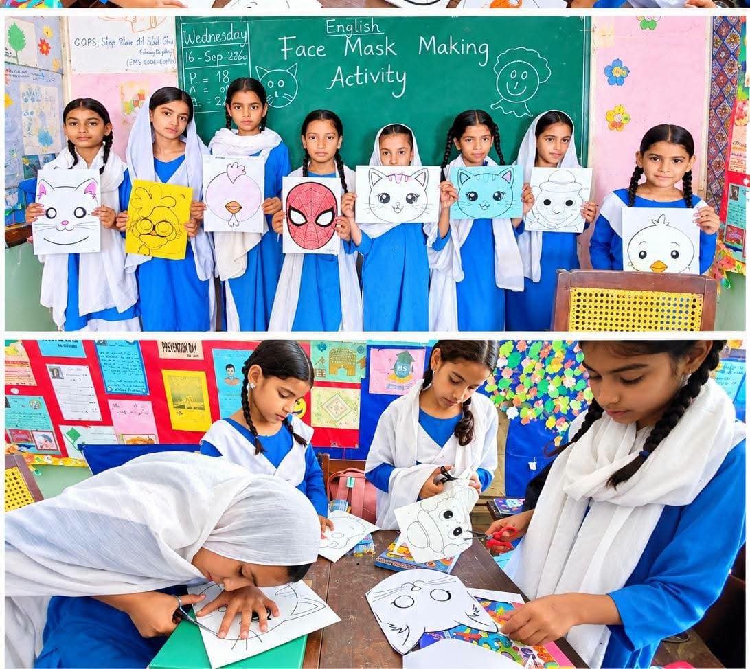 rustamanisajjad's tweet photo. Making a Mask Activity – Class V | English

Students of GGPS Sayed Baz M. Shah, #Hyderabad, Sindh actively participated in a creative “Making a Mask” activity as part of their English lesson. The activity encouraged students to express their creativity and imagination while making learning more engaging and enjoyable.

#SELD #SindhSchools #GovernmentOfSindh #EducationForAllSindh #SindhEducation #ActivityBasedLearning #LearningByDoing #EnglishActivity #CreativeLearning #Sindh

@MinisterEduGos