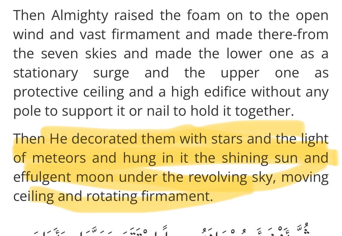 mox__02's tweet photo. @cirnosad I keep coming back to this. I know you believe flat earth is a Jewish psyop but Imam Ali says this about the creation of the universe. What are your thoughts? Goes hand in hand with the Quran and Torah 🤔 https://t.co/wS0T5EUBga
