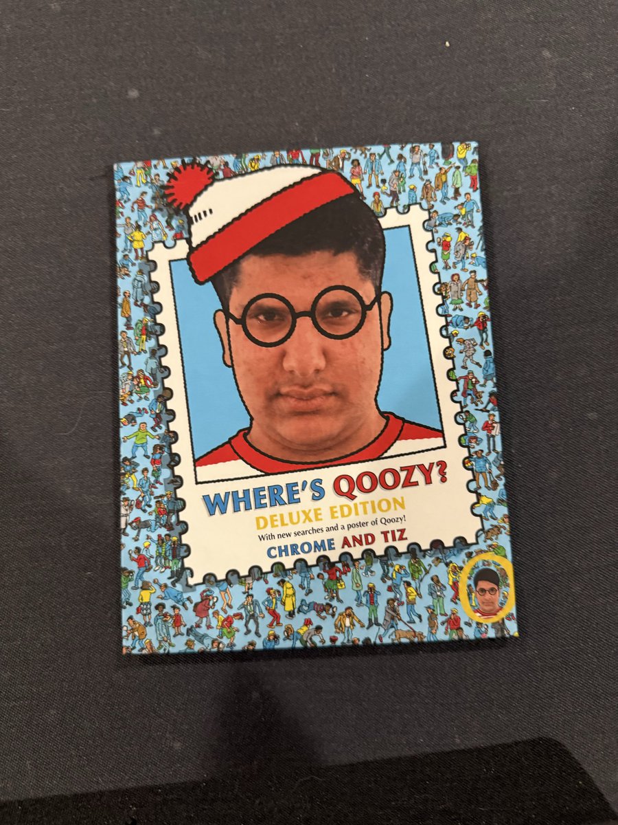 tiz_rl's tweet photo. Good morning fellas. If you are going to worlds today and spot this beautiful 1/1 “Where’s Qoozy” book, don’t be shy and say what’s ups! ET is ready for worlds. WOOHOO! #ETUPNEXT https://t.co/A0Vt3gHKiw