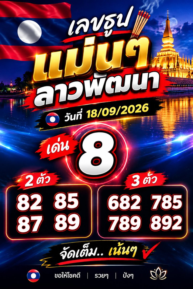 HRM1099381's tweet photo. 🕯️ แนวทางเลขธูป ลาวพัฒนา 📷 📷 ชุดเน้นๆ : 682 📷 บาทละ 1000 / 100  : iate=jingjai16849972
📷 ขอให้โชคดี เฮงๆ ปังๆ ค่ะ  #ลาวพัฒนา#หวยลาว #หวยลาววันนี้ #หวยลาวพัฒนา #แนวทางหวยลาว #เลขเด็ด #เลขธูป #เลขธูปลาวพัฒนา #หวยวันนี้ #หวยเด็ด #หวยลาวล่าสุด #ลาว https://t.co/xZ2Tfon2NR
