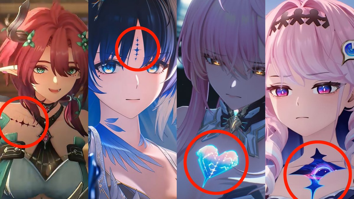 hotakatoki's tweet photo. Almost all resonators have a normal tacet mark, But unlike aemeath, yangyang and denia, Their tacet mark indicates that they were exposed to a high resonance ability such as second resonance awakening, Resonating with a powerful entity and so on https://t.co/JzwzOEfRtu
