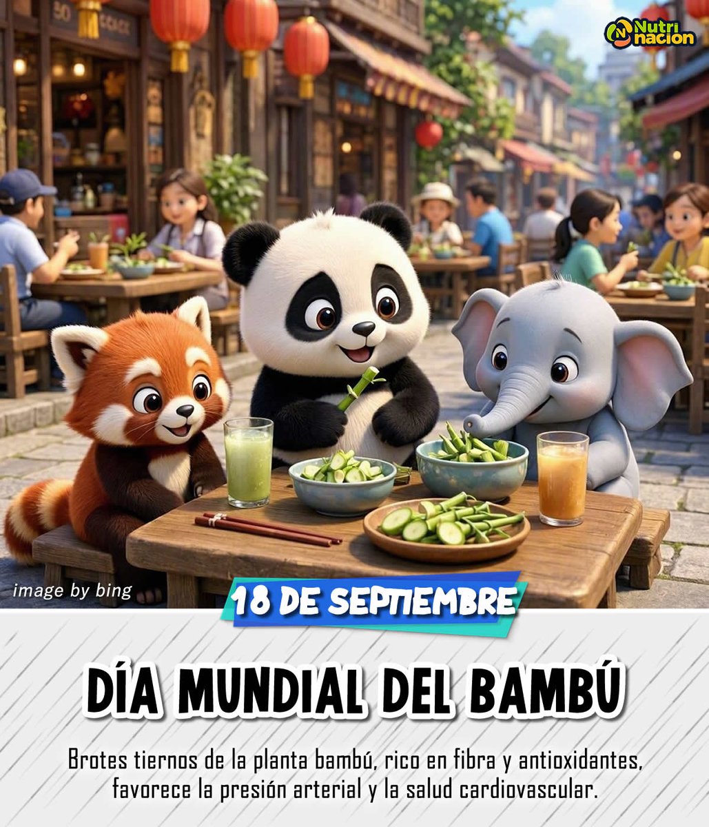 nutrinacion_'s tweet photo. Celebramos el dia mundial de #bambooshoots cada 18 de septiembre, brotes tiernos de la planta #bambú rico en fibra y antioxidantes, favorece en la regulación de presión arterial y cardiovascular.
Educación saludable #nutrinacion #vegetal #brotesdebambu #bamboo #bambou #bambooday https://t.co/qlAqhV6HyF