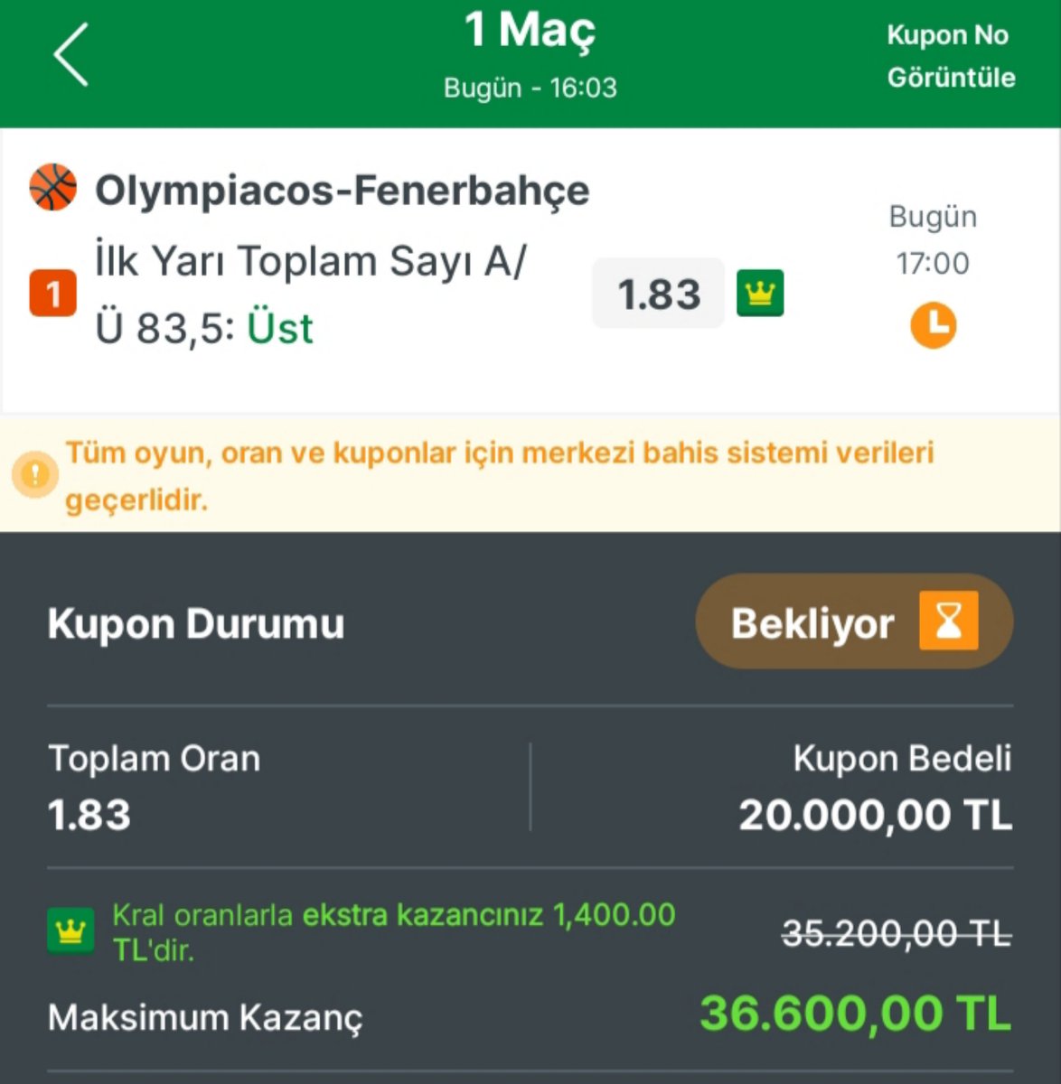 Ensonragnar's tweet photo. 🏀 EUROLEAGUE SÜPER KUPA 

👉 Analizler karşısında ilk yarı 84 sayı yüksek ihtimale gelecektir. https://t.co/Zfge1sgtY1