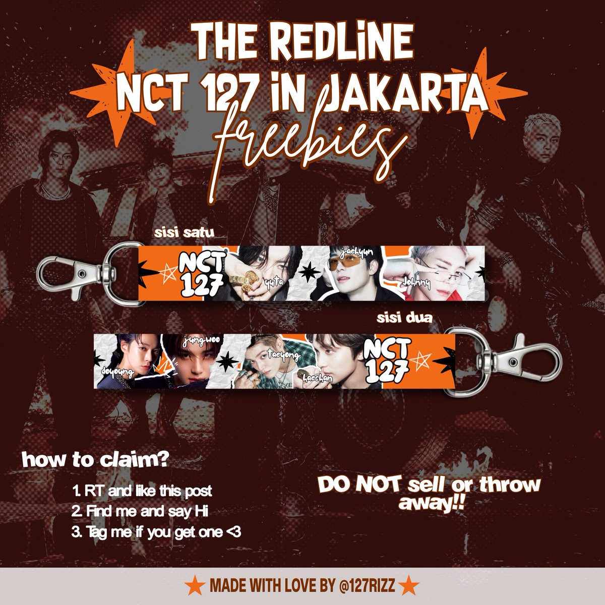127RIZZ's tweet photo. NEOCITY 5 in JAKARTA – THE REDLINE ˙⋆✮

— freebies by: @127RIZZ 

🗓️ : 3 Oktober 2026
📍 : Indonesia Arena
⏰ : TBA

how to claim?
• rt &amp; likes 
• find me, say “hi”
• first come, first get

see you 🫶🏻

#THE_REDLINE_JAKARTA #NCT127_5TH_NEOCITY_THE_REDLINE https://t.co/WRDkfFRG0g