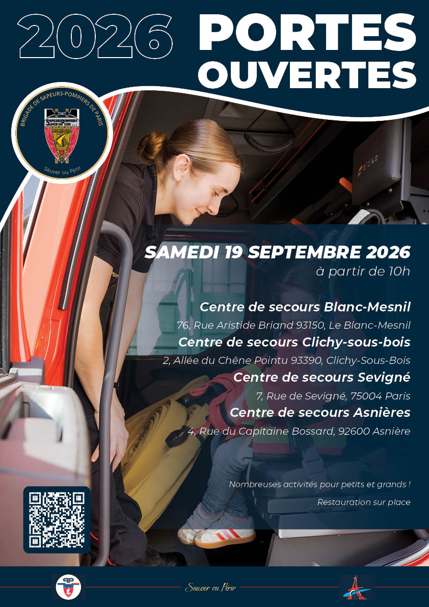 PompiersParis's tweet photo. 🗓️ [#JournéesPortesOuvertes]

Nouveau week-end, nouvelles portes ouvertes ! 🚒
Ce sont les casernes de Villeneuve-Saint-Georges, Asnières, Port Royal, Levallois, Saint-Maur, Blanc-Mesnil, Clichy-sous-Bois, Sévigné qui vous accueillent demain. On se donne rendez-vous dès 10h !
Retrouvez la liste complète des casernes qui vous ouvrent leurs portes sur notre site web 👇

https://t.co/ADO96Wx5r6