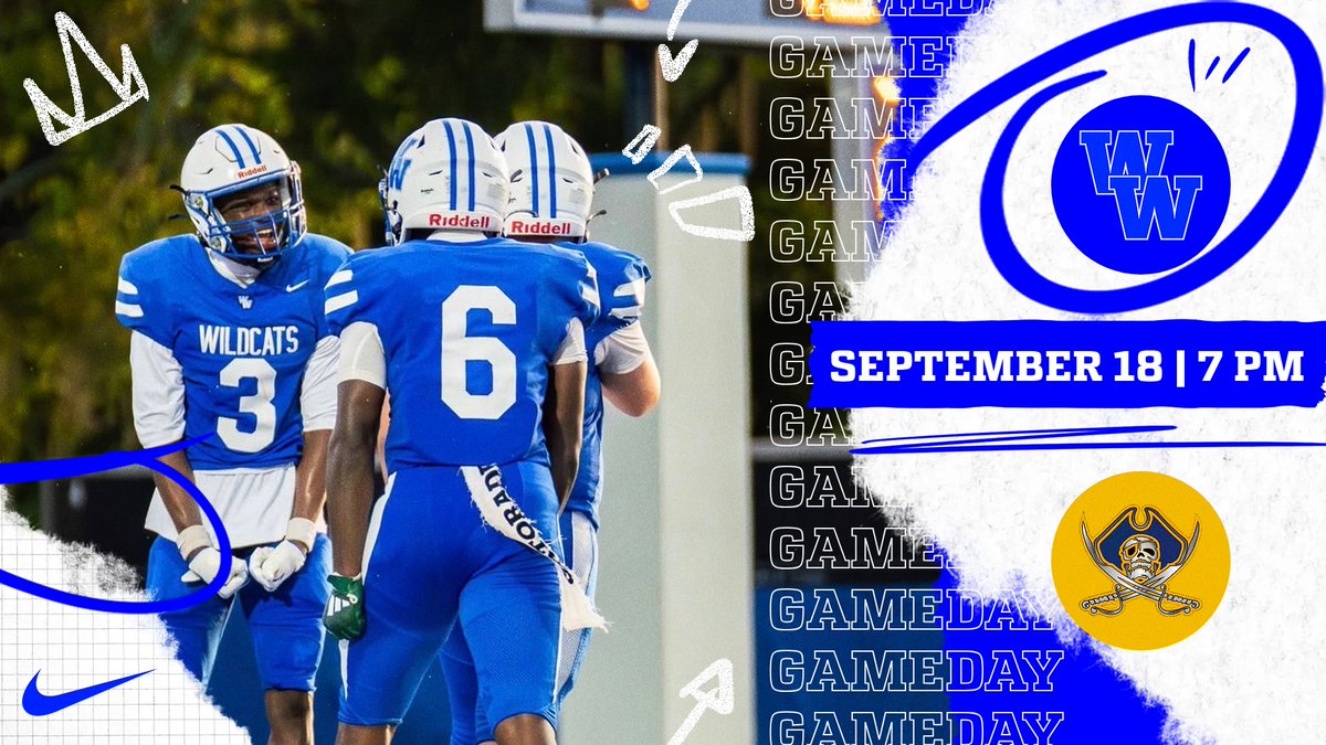 WMHSWildcats's tweet photo. The Wildcats are back under the Friday night lights TONIGHT as we take on the Crystal River Pirates! 🏈🔥

🆚 Crystal River Pirates
⏰ 7:00 PM
🎟️ $8 on GoFan | $10 Cash at the Gate
💳 Tap to Pay Available https://t.co/vv2NDIoZbw