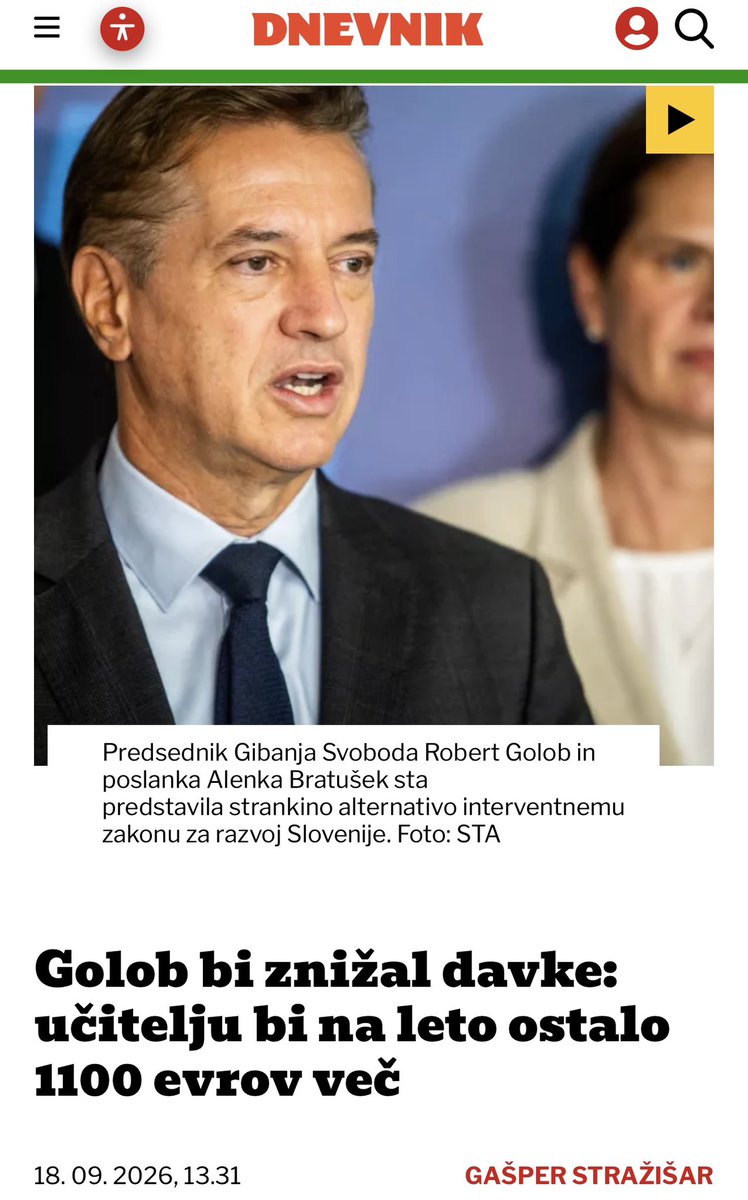 AnzeLog's tweet photo. Golob (predsednik vlade) cel svoj mandat zvišuje davke.

Golob (predsednik senčne vlade), 5 dni po senčni zaprisegi že napove znižanje davkov. Napoveduje natanko to, kar je na začetku svojega sončnega mandata ukinil - dohodninsko reformo.

Pa da povežemo še z interventnim razvojnim zakonom, za katerega je 13.5. rekel, da ga ne more podpreti, ker ustvarja  620 mio evrov luknje v proračunu. 

Po 105 dneh v opoziciji pa Gibanje Svoboda kot alternativo interventnemu zakonu za razvoj Slovenije predstavi spremembo dohodninske lestvice. Predlog bi v državni proračun naredil okoli 700 milijonov evrov veliko luknjo. Torej več kot razvojni zakon!

Nekaj drži: Robert Golob je prvak v spreminjanju stališč. Vpliv sonca? Meseca?

Pomembno je, da podpremo interventni  razvojni zakon in začnemo oblikovati ugodnejše davčno okolje! #ZArazvoj