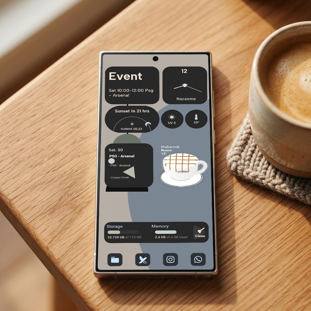 GeovannyApps's tweet photo. 🌿 Minimalist beige setup I'm using this week

🔥Enjoy a screen with stunning widgets. Your screen will look completely different.

On Google Play 👇
https://t.co/5qP5LkGv1f

#KWGT #HomeScreen #MockupDesign #Personalization #Widgets #Launcher #Setup #Wallpaper #Theme #MinimalSetup #widgetsforandroid