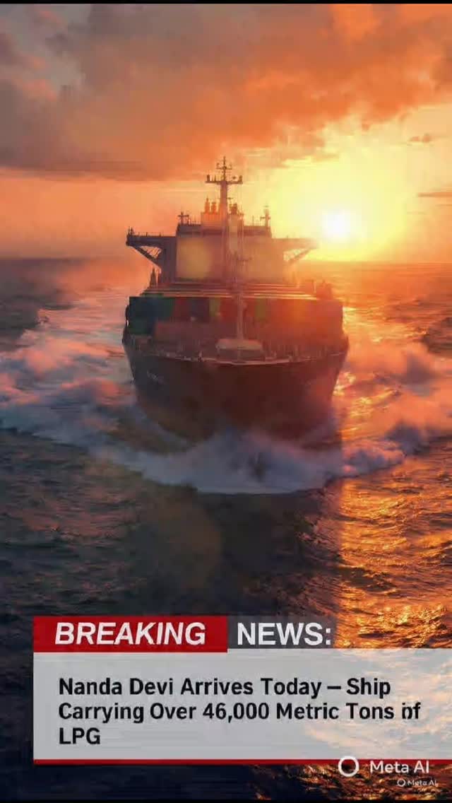 OsamaLiftin's tweet photo. Follow @letsfindyaar

BREAKING NEWS

Nanda Devi arrives today, carrying over 46, 000 metric tons of LPG. https://t.co/wJ0GlPbtBS