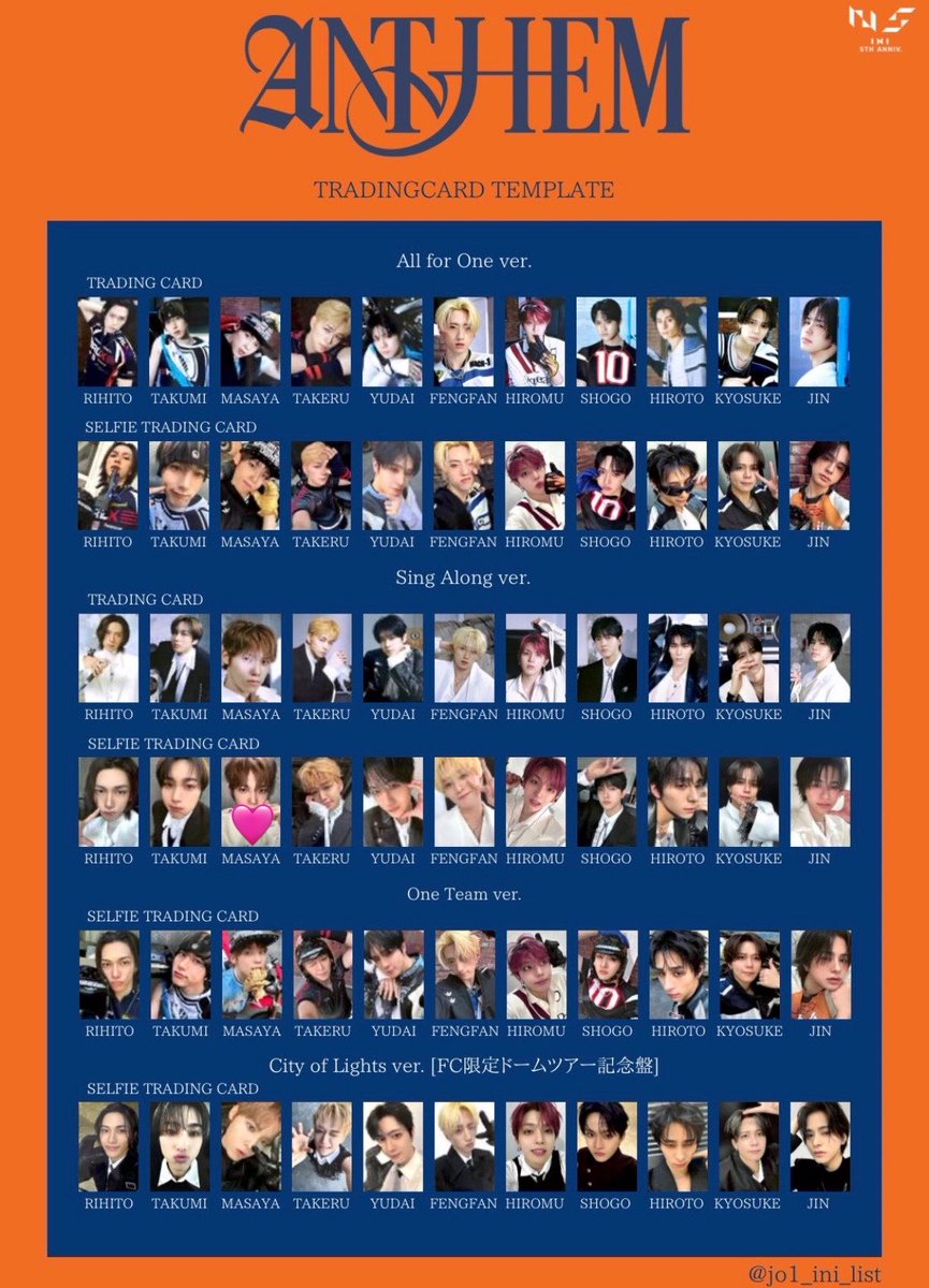 minimini_km10's tweet photo. INI ANTHEM 封入特典トレカ 交換

【譲】 Sing Aloneg ver 藤牧
【求】 画像2枚目の木村

郵送希望です📮
気軽にお声がけ下さい！

 #INI  #INI交換 https://t.co/ApCVG06S1i