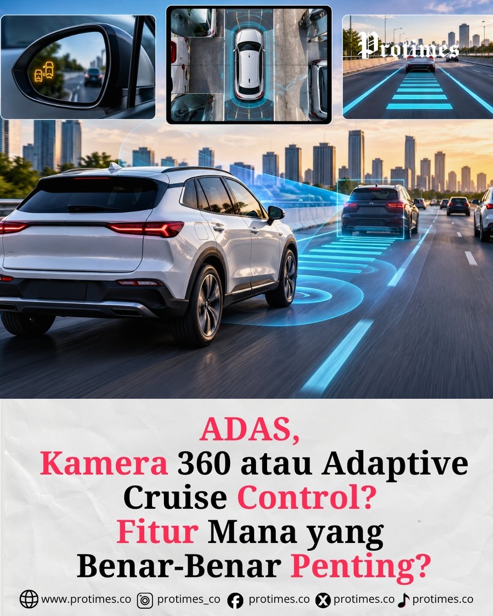 protimesdotco's tweet photo. Teknologi mobil semakin canggih. Kini pengemudi bisa menemukan ADAS, kamera 360°, Blind Spot Monitoring hingga Adaptive Cruise Control dalam satu kendaraan.

Tapi, apakah semua fitur tersebut benar-benar dibutuhkan? https://t.co/a0ASCRmpJu