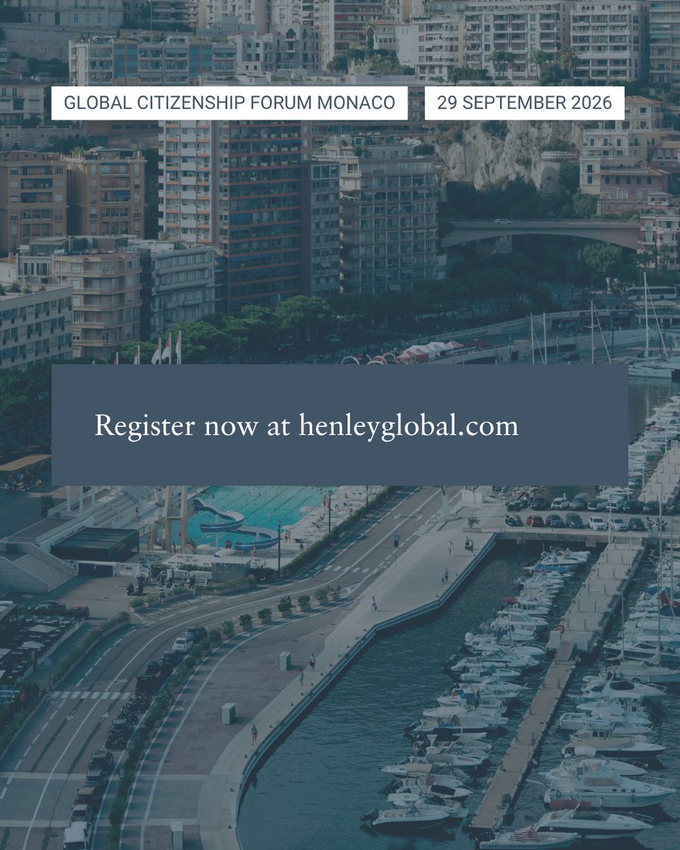 HenleyPartners's tweet photo. Only a few days remain to confirm attendance.

Join Henley &amp; Partners in Monaco for an essential dialogue on lifestyle and legacy planning for internationally mobile families.

Visit https://t.co/xM7nDCu0dI to register now.

#GlobalCitizenshipForum #Monaco #HenleyPartners https://t.co/kuSGlGAJRs