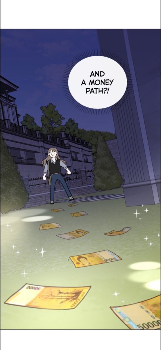 Rooyun1's tweet photo. He wants to confess his love to her, he knows the thing she loves most is money, so he lured her in with money scattered on the ground 😭😭 https://t.co/IJuNpQasTV
