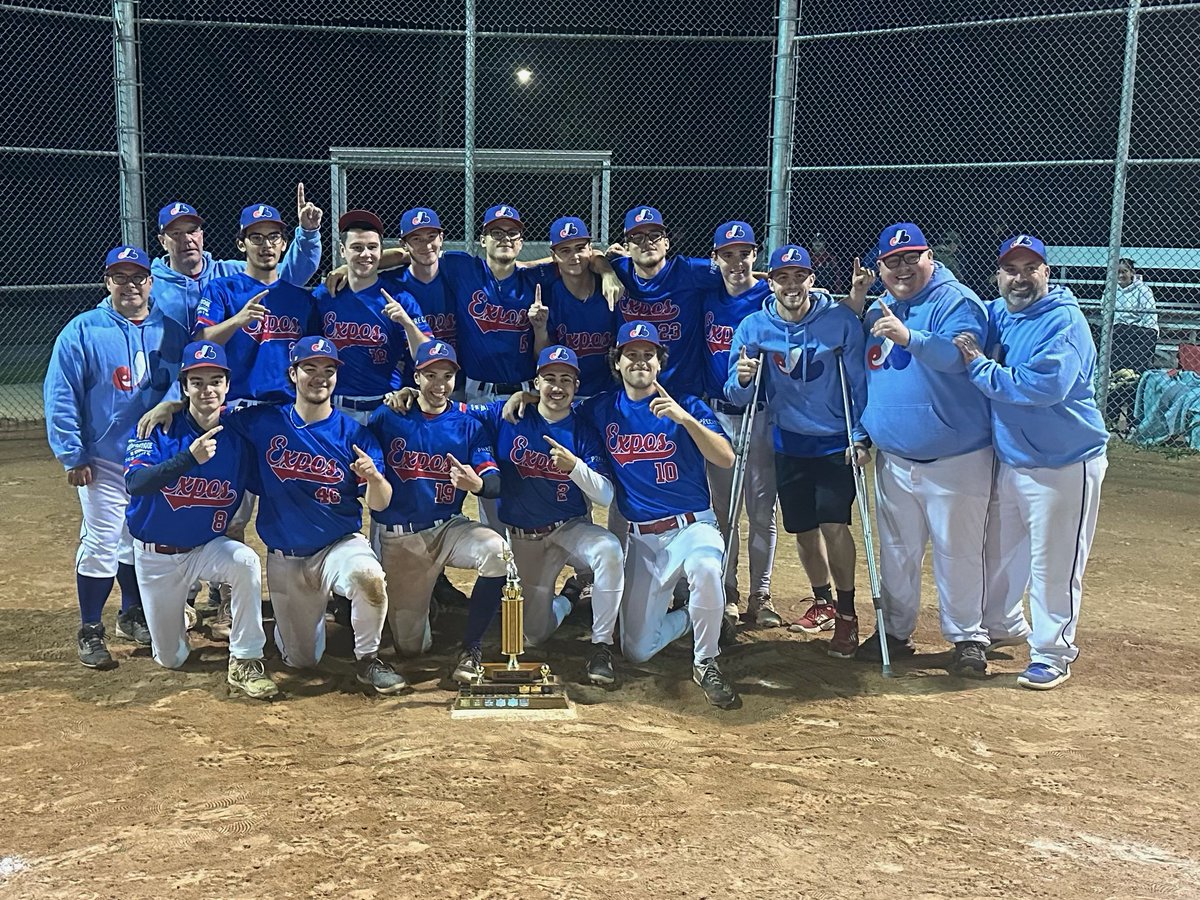 ncbl's tweet photo. 2026 Tier 3 FINALS 

Aylmer Bulldogs (2) vs Gatineau Expos (3)

Game 1: 09/13, Expos 10 Bulldogs 6
Game 2: 09/14, Bulldogs 9 Expos 8
Game 3: 09/16, Expos 7 Bulldogs 0
Game 4: 09/17, Expos 10 Bulldogs 6

Gatineau Expos win Tier 3 Championship

#ncblplayoffs https://t.co/mazikWDemD