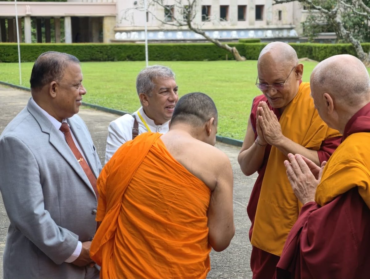 IbcWorldOrg's tweet photo. Representing India, IBC Secretary General (SG) Shartse Khensur Jangchup Choeden Rinpoche addressed International Academic Conference on "Safeguarding the Heritage of Buddhist Traditions: Cross-Cultural Studies in Pali and Sanskrit Buddhist Traditions" at the University of Peradeniya, Kandy in #SriLanka earlier today, 18 September 2026 - bringing together an international network of monastic scholars and experts in the Pali and Sanskrit traditions. Conference was organised by ‘Future Life’ in partnership with the IBC as well. 

As a distinguished international guest at the Conference, the IBC SG highlighted India’s deep reverence for the Buddha Dhamma, fondly recollected IBC’s remarkable journey over the last 14 years of service to the Buddha Sasana and highlighted Hon’ble Indian PM’s message at the UN that India has given the world “Buddha, not Yuddha”.  Quoting from the Prātimokṣa tradition, the SG called for greater harmony, dialogue and interaction among the diverse Buddhist traditions. 

Underscoring the enduring spiritual and civilisational bonds between India and Sri Lanka, he acknowledged the support and guidance of the Sri Lankan Buddhist Sangha and called for collective efforts to benefit all sentient beings. During his interaction with Venerable monks, and in a gesture of profound reverence to the Mahasangha, the SG offered Chivar Dana to the Most Ven. Niyangoda Vijithasiri Thero, Anunayaka Thero of the Malawattha chapter.

@MFA_SriLanka
