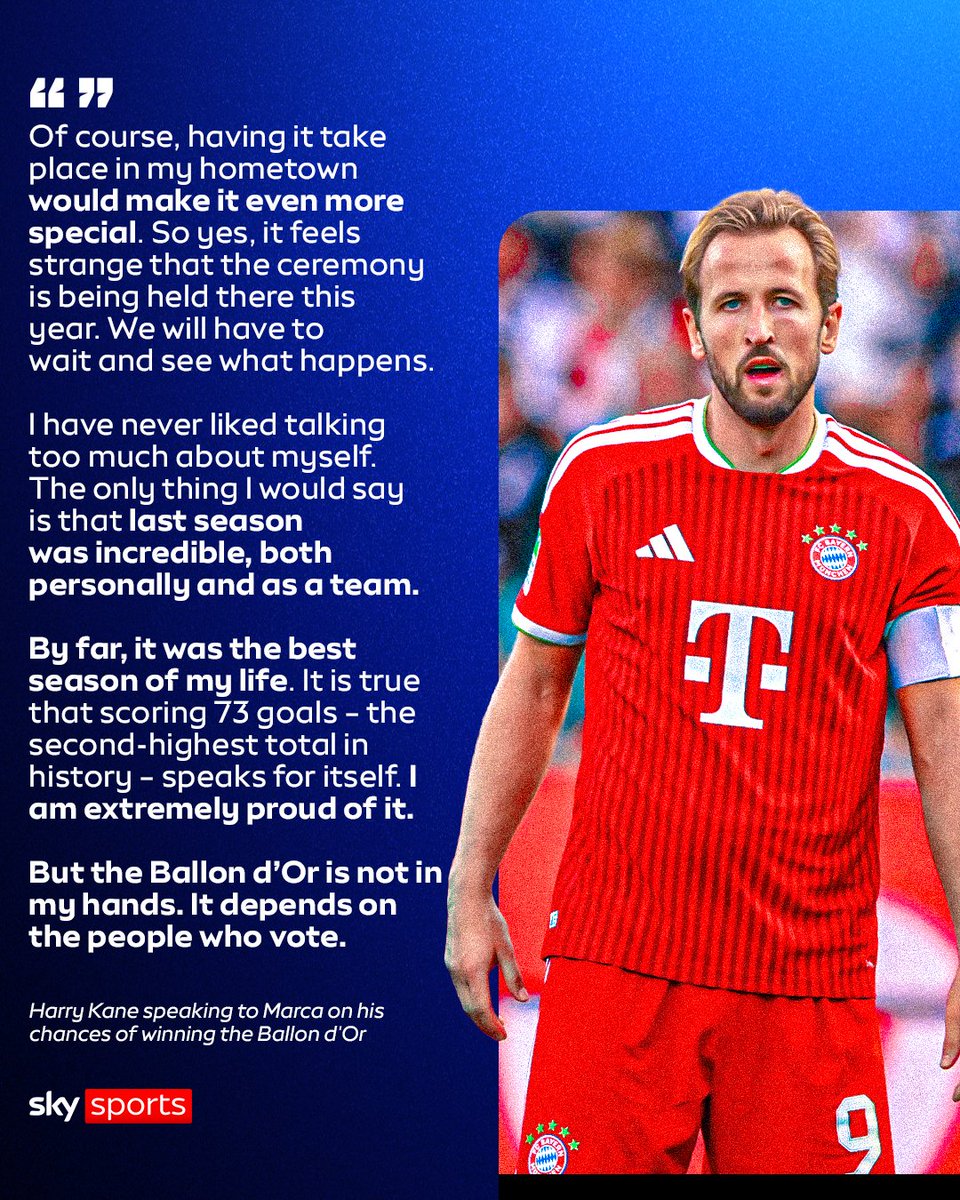 SkyFootball's tweet photo. Do you think Harry Kane should win the Ballon d’Or? 🤔 https://t.co/AyHK1XnHLp