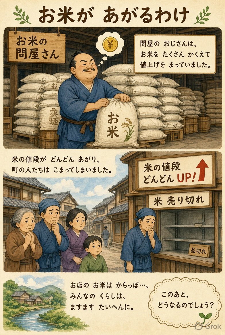 kelog21's tweet photo. 去年の米不足、価格高騰の真犯人は農家と卸問屋だった

何より胸クソは、自分たちが欲張って混乱を起こしたのに

「国のせいだ、JAのせいだ」

などと言ってたこと

これでもまだ
「農家の皆さんありがとう」
なんて言えますか？

有事になったら間違いなく金のために米を隠すよ https://t.co/9p3zoxFtot