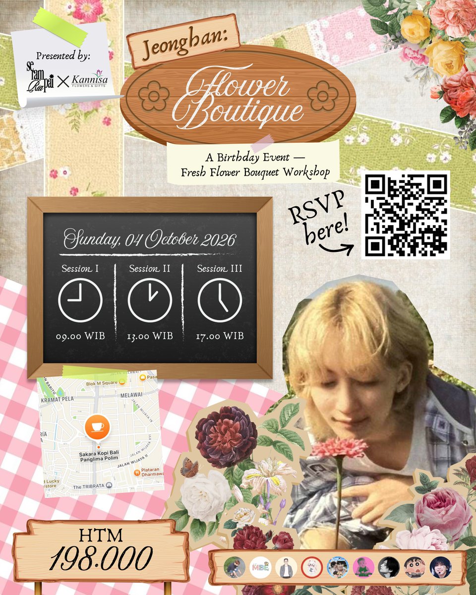 shuaajsh's tweet photo. #JeonghanFlowerBoutique: OPEN 💐

Celebrate our dearest angel’s birthday by arranging your own pretty bouquet with us

🗓️ Sunday, October 4th 2026
📍 Sakara Kopi Bali, Panglima Polim

Secure your slot now! https://t.co/YCWMXcFmOy
@serampairia

#SEVENTEEN #정한 #JEONGHAN https://t.co/Pi7Z6XrFpy