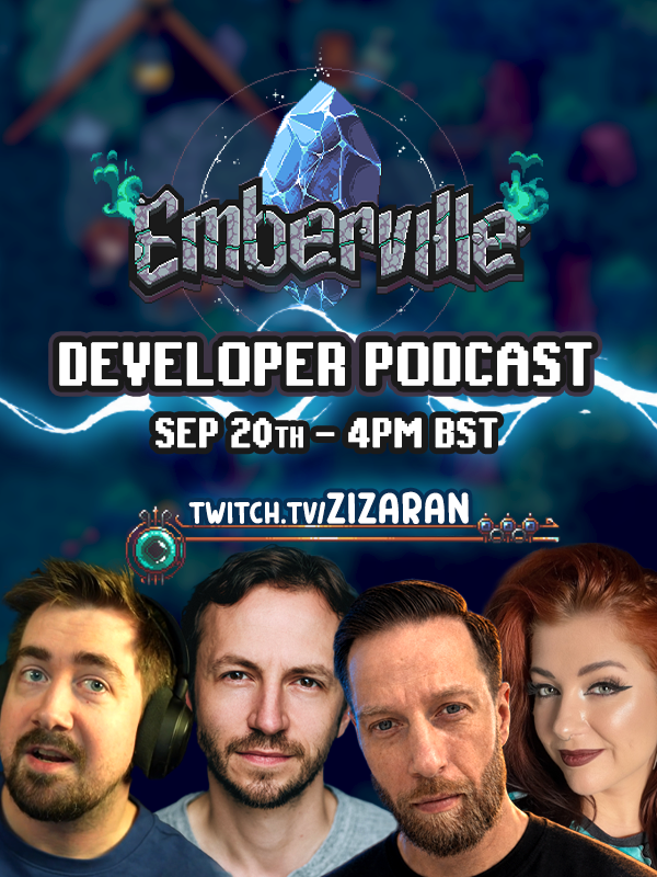 Zizaran's tweet photo. Gonna do a lil podcast with @EmbervilleGame on Sunday! I'm joined by the Cygnus the CEO, Alex, the performance director and @Cahlaflour who is a voice actor on the game to talk about Emberville :D Really excited to do this! Join me on Sunday at 4pm uk time! https://t.co/xWwY4UL5O5
