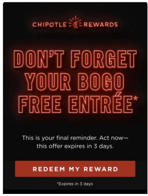 VlingoApp's tweet photo. #Chipotle is back with their BOGO! Huge find these deals in the app and dont overpay! https://t.co/ZRtu1ccTHd