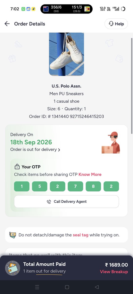 ManishJ84835807's tweet photo. @MyntraSupport Your Delivery Agent is not picking my Call, I have tried so many times.. What's This.. https://t.co/NGNU0Uf8oE