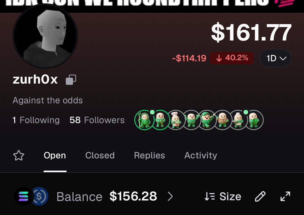 zurh1x's tweet photo. I can’t believe @trunoest just sent me 1.5 SOL.

Gonna run this shit up to 6 figs in no time. 

All I gotta do is copy trade him every day.

Thank you so much bro ❤️

Only way from the bottom is up. https://t.co/PgU0iMo6P3