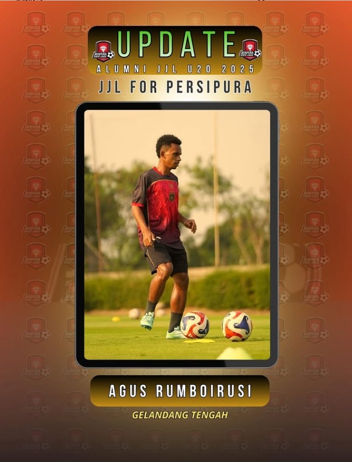 wunderkid_id's tweet photo. #PromotionTime
#PersipuraJayapura

Untuk Kasta Kedua Liga Indonesia musim ini, Persipura Jayapura memberikan kesempatan promosi kepada 1 pemain Tim Muda nya ke Tim Utama yaitu Agus Rumboirusi (2007)

Pemain didikan Tunas Muda Hamadi FC ini dipromosikan dari Tim U-19 Persipura Jayapura setelah tampil baik di EPA Championship U-19 musim 2025-2026.

Berikut statistiknya pada musim lalu:

•LB-DM-CM: Agus Petu Rumboirusi (26-5-2007) - EPA Championship U-19 2025-2026:

☑️ 11 Laga (6 Starting 5 Cadangan)
⏱️ 622’ menit
⚽ 0 Gol
🎯 7 Shot (1 On Target)
🅰️ 0 Assist
🔄 200 Passing (158 sukses)
⚔️ 6 Tekel
❎ 15 Intersepsi
☄️ 0 Sapuan
⚠️ 0 Kuning