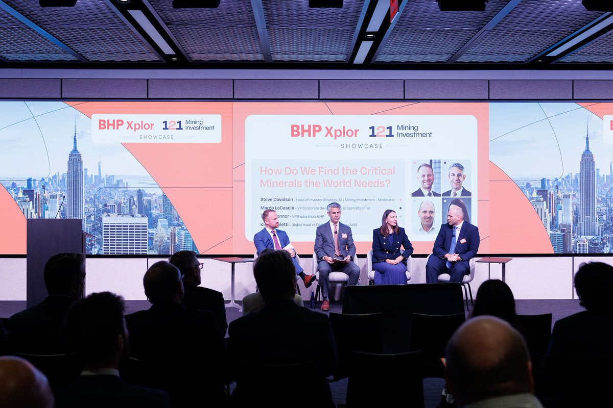 121MiningInv's tweet photo. Reflecting on an exceptional day in New York.

The inaugural @bhp Xplor x 121 Showcase brought together institutional capital allocators and top exploration and technology teams for high-value discussions.

Thank you once again.

Explore our events: https://t.co/goW1S9cl8G https://t.co/0UYgWOVpM3
