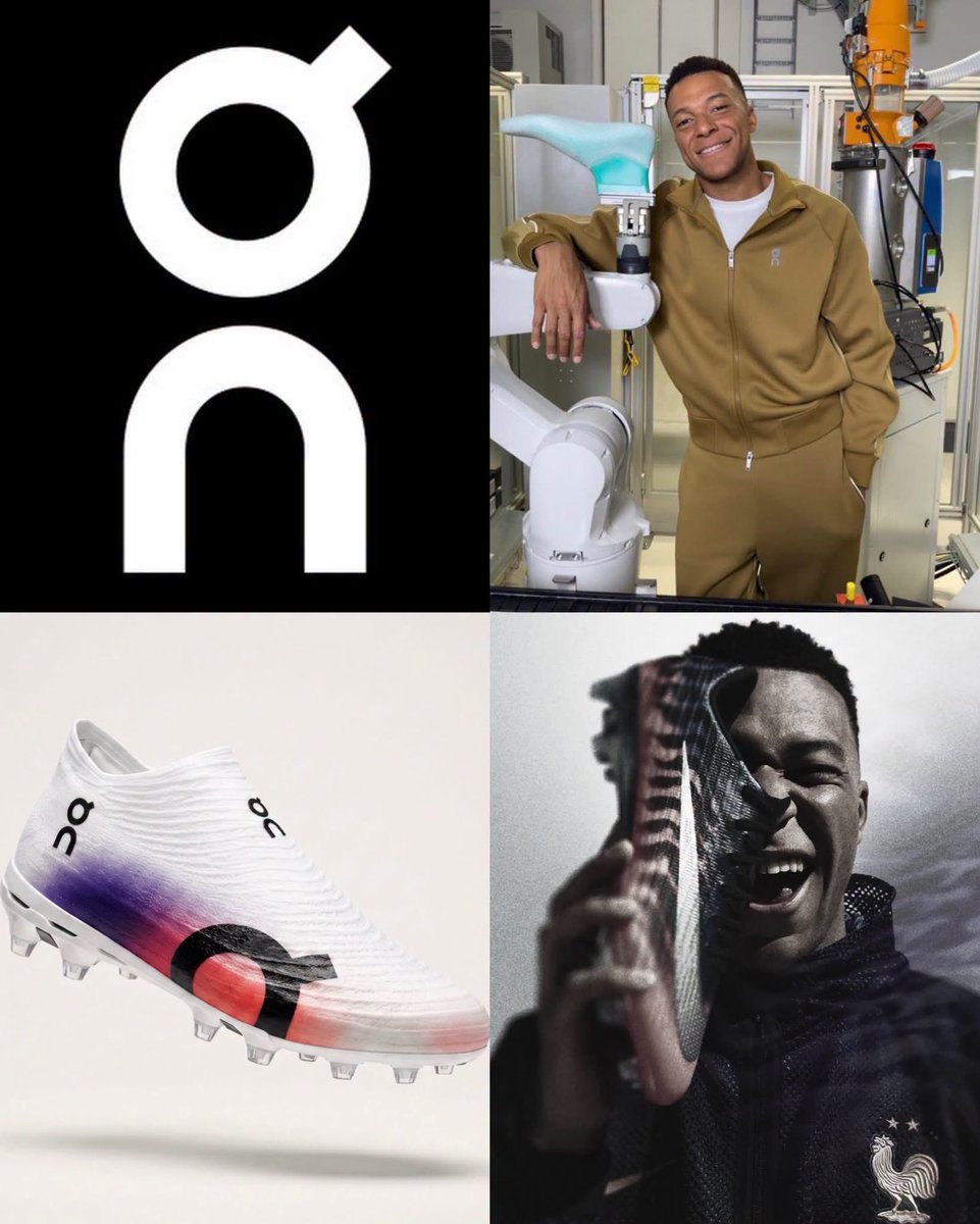 MotivacionesF's tweet photo. 🚨😱 ¡¡BOMBAZO MUNDIAL: MBAPPÉ CAMBIA DE MARCA!!

Kylian Mbappé rompe su relación con Nike y se convierte en el PRIMER EMBAJADOR DE LA HISTORIA de On Football. 🇫🇷👟

El francés da así un giro total a su imagen comercial y se une a una marca que busca posicionarse en la élite del fútbol.

💶 Las cifras del acuerdo todavía no han sido reveladas, pero se estima que serán MUY elevadas.

Mbappé y On Football. Una nueva era comienza. 👀