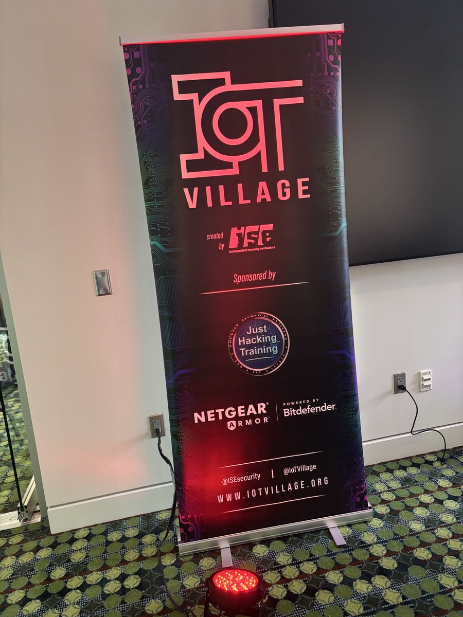 IoTvillage's tweet photo. We’re ready to go Tennessee! Thank you @JustHackingHQ @NETGEAR @Bitdefender for joining us💜 https://t.co/w9zwVtw4P2
