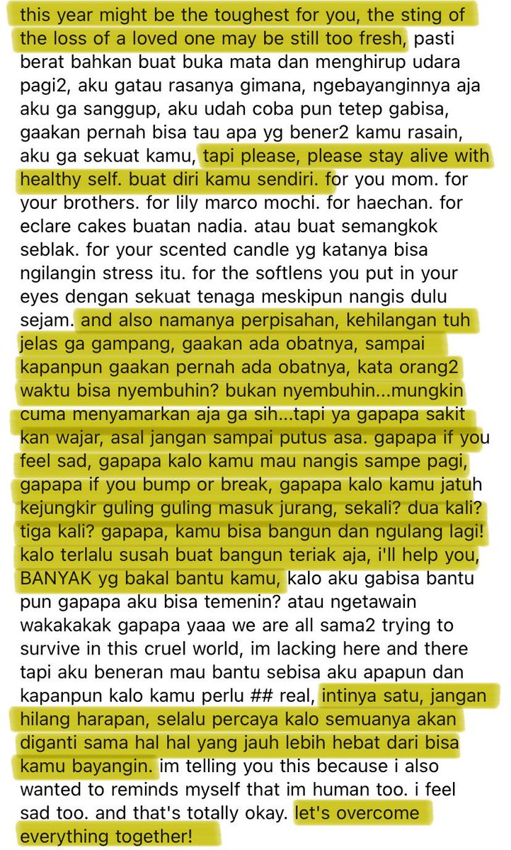 ParvinaQaey's tweet photo. Sedikit mengutip surat temanku pas aku kehilangan, the phase of grief doesn’t simply vanish overnight. “kehilangan itu ngga akan pernah ada obatnya, waktu bukan nyembuhin tapi hanya untuk menyamarkan aja.” the person you long for remains ever-present. :-) 🤍 https://t.co/TGQuFHJiD5