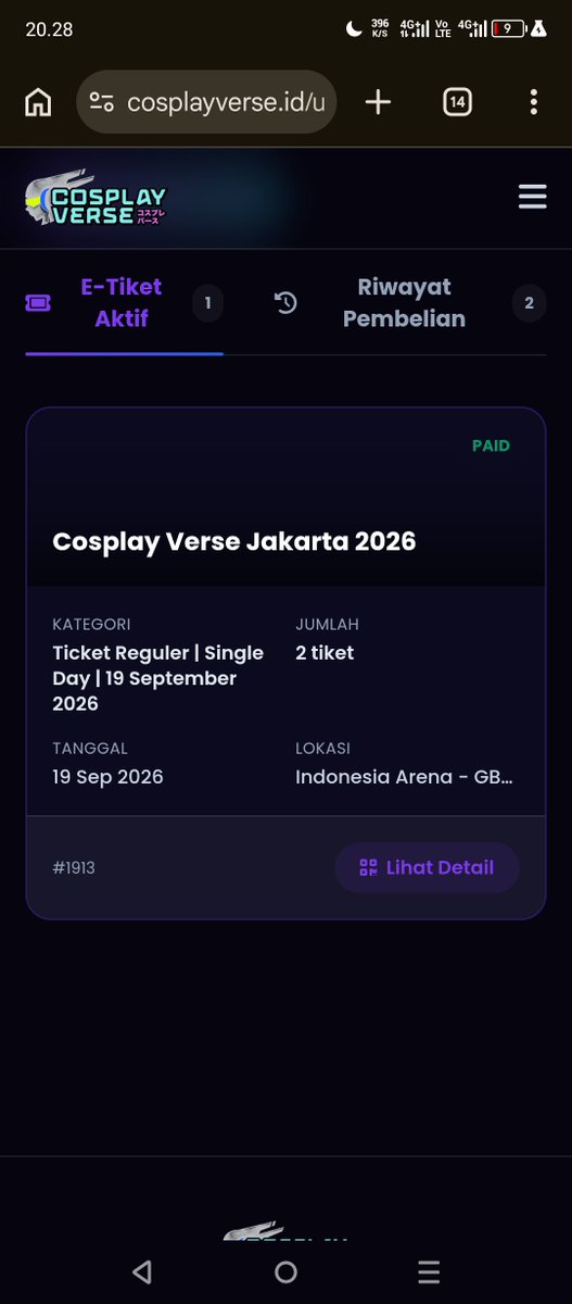 Jerry4138216112's tweet photo. #WTS 
WTS TIKET COSPLAYVERSE DAY 1 KARENA URGENTT

#COSPLAYVERSE https://t.co/Ccgh2azwWv
