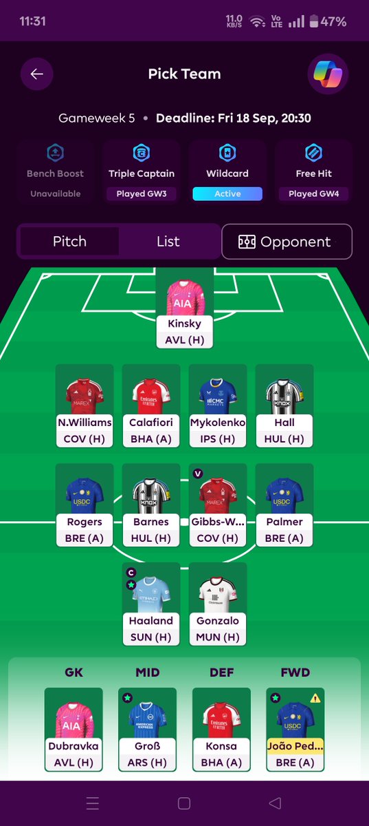 abanoub_nabil71's tweet photo. @FPL_UCF نفس حيرتي ف لو هفعل بينش بوست لازم اجيب فيربروخين ف  ايه رأيك 
اجيب كينج مكان جروس و لا باري مكان جونزالو علشان الميزانية https://t.co/sTsv4Hyvik