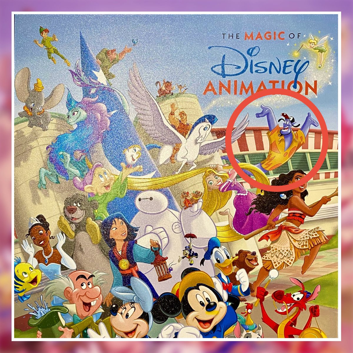 Parkeology's tweet photo. Kudos to whoever designed the attraction poster for Magic of Disney Animation. The Genie is shown wearing a Goofy hat and Hawaiian shirt. This is a callback to the end of Aladdin — which was itself a callback to Robin Williams’ outfit in the original Animation attraction! https://t.co/Hlj8ibYN0G