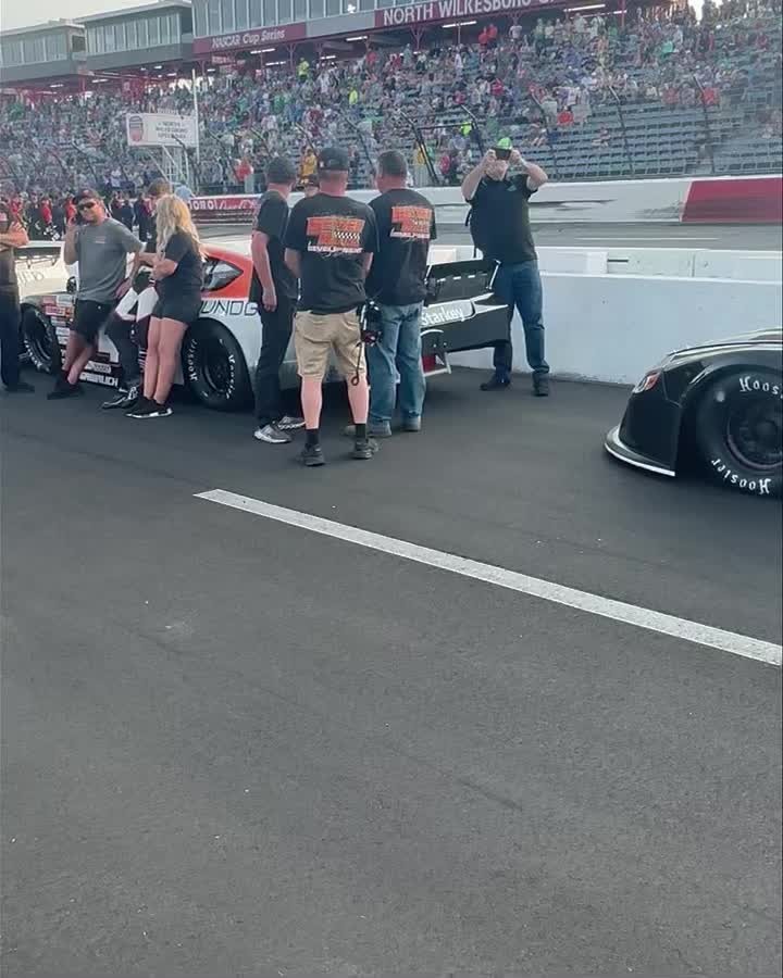 ayca_muratoglu's tweet photo. Let’s go, Brenden “Butterbean” Queen! Driving the LeithCars. com Toyota Camry in tonight’s CARS Tour race at North Wilkesboro Speedway. Get it! https://t.co/bgjkkOn6j3