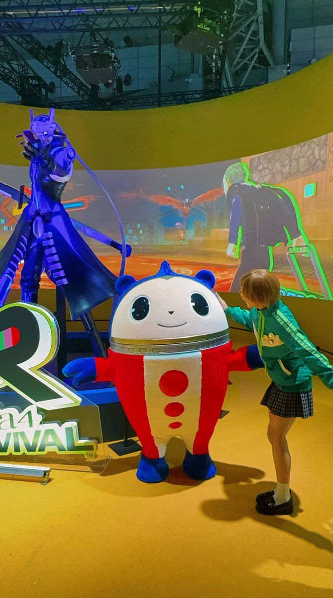 KageSScos's tweet photo. TGS行きました！！！
クマちゃんめちゃくちゃ可愛いだけど～～🥹❤️✨
#アトラスTGS2026  #P4R  #ペルソナ4 https://t.co/jxCbYPIrkx