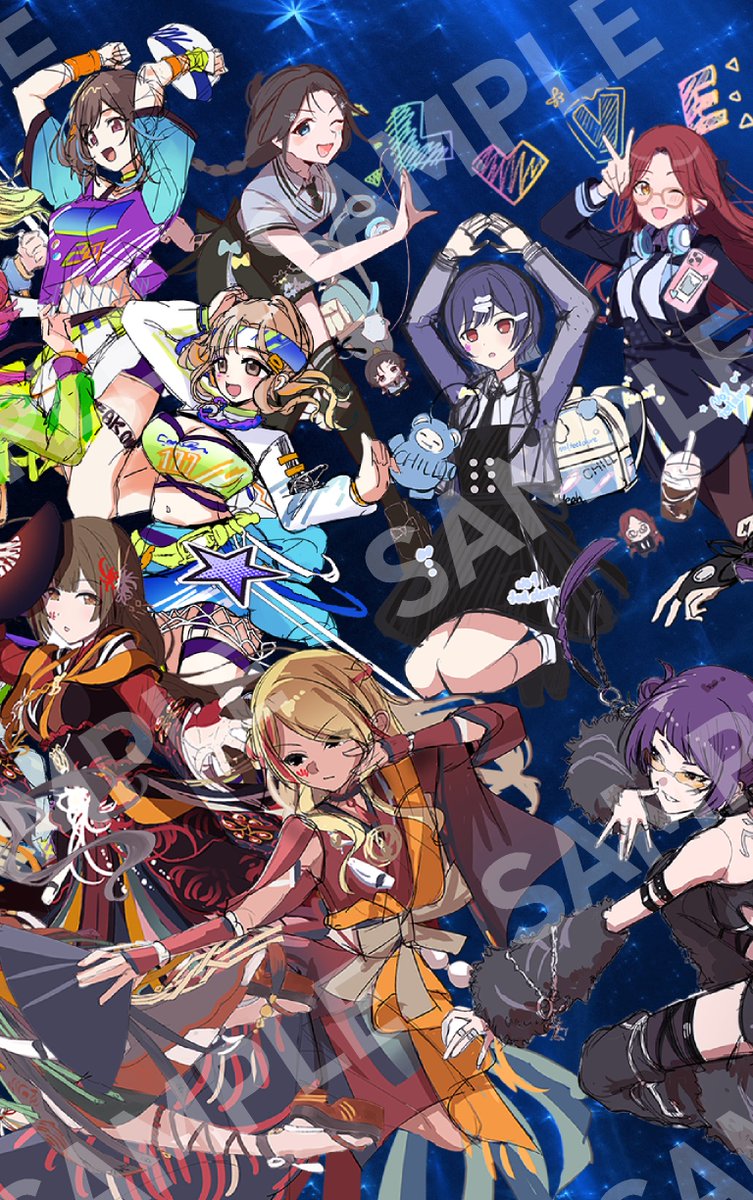REFRAC7IONSadpj's tweet photo. #リフラクションズ応援広告  
7つのユニットが初めて揃う記念すべきライブをお祝いするため、応援広告を制作中です！    

アイドル 28 人とはづきさんを一枚に描いた、大きな広告の掲出を目指しています。 https://t.co/V3S3a2bETp