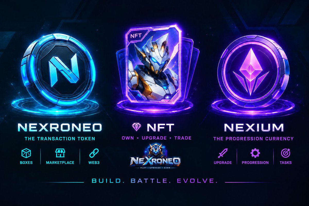 nexroneo's tweet photo. 🎮 IN-GAME
Build • Battle • Upgrade
Earn and use NEXIUM.

💎 NFT
Own your Heroes.
Upgrade them.
Trade them.

⚡ NEXRONEO
The transaction token for Boxes, Marketplace &amp; Web3.

BUILD. BATTLE. EVOLVE.

Pre-Registration coming soon.

#NEXRONEO #NFT #Web3Gaming #GameFi #CryptoGaming https://t.co/877e9AdYOq