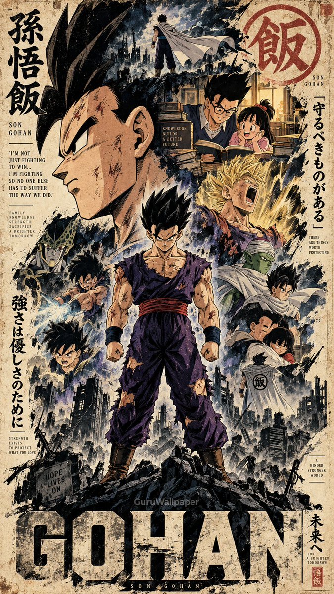 GuruWallpaper1's tweet photo. Saiyans.  Goku. Vegeta. Gohan. Piccolo. ⚡ Different paths. Different powers. https://t.co/opQZ1qhADY