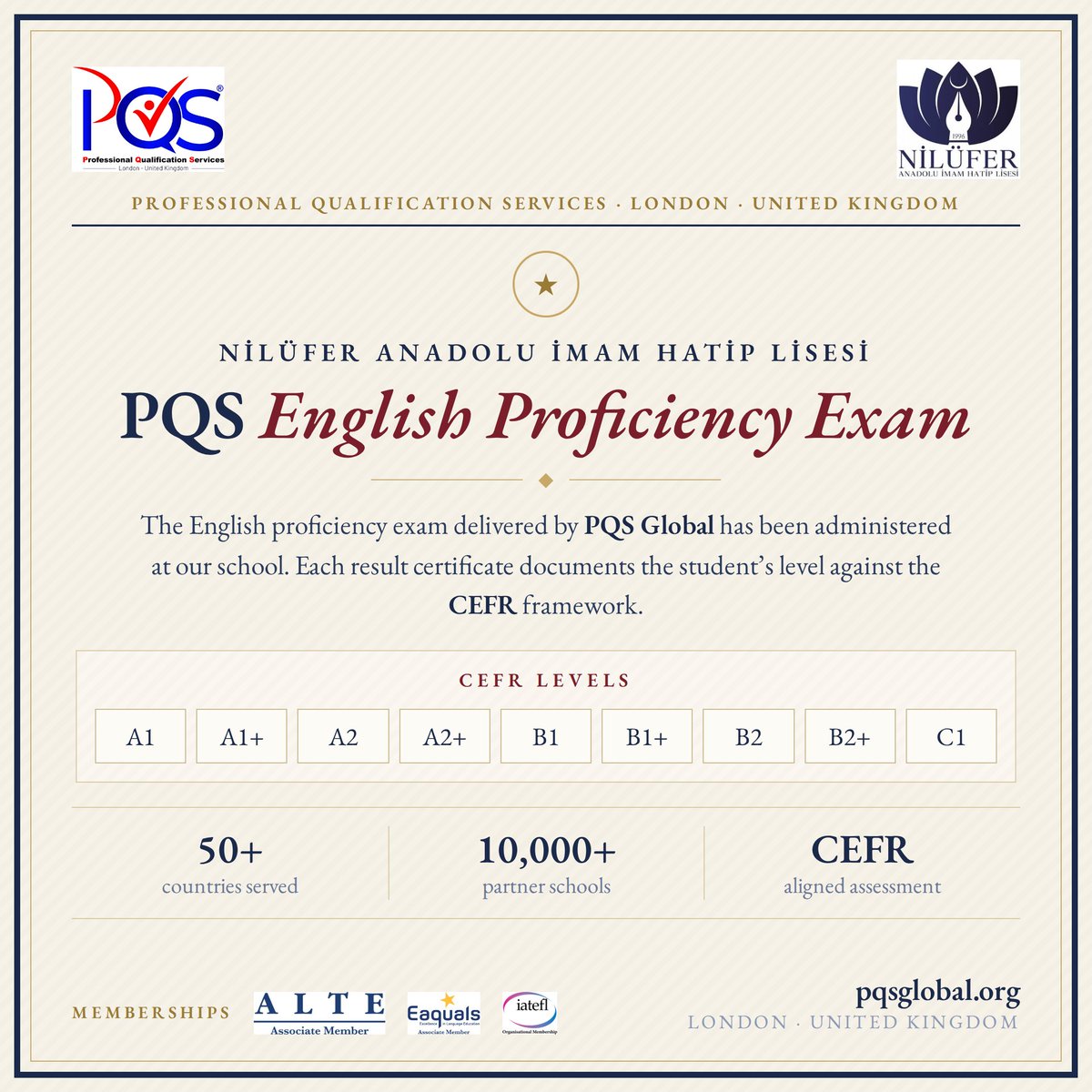 Fatihceylan1111's tweet photo. A test is only useful if somebody acts on the results.

268 students at Nilüfer Anadolu İmam Hatip Lisesi, Years 5 to 9, have completed the PQS English assessment. What the school received afterwards was not a list of scores but a report built to be used:

🔹 Skill profiles across Reading, Listening, Vocabulary and Use of English, so departments can see which area is holding students back
🔹 Class and cohort comparisons, with a clear note on which comparisons are valid and which are not
🔹 CEFR band placement for Year 9, based on total score, following the PQS Teens Placement guide
🔹 Borderline cases flagged for teacher confirmation rather than presented as final
🔹 Priority support areas identified only where the difference between skills exceeds the measurement threshold
That last point matters. A difference of two or three points between skills is measurement noise, not a teaching priority. Reporting it as one wastes a term.
PQS Global delivers English assessment in over 50 countries and works with more than 10,000 partner schools, holding ALTE and Eaquals Associate Membership and IATEFL Organisational Membership.
Planning your assessment calendar for this academic year? Let's talk.
📩 info@pqsglobal.org | 🌐 https://t.co/DkIS2Pa9zl
#PQSGlobal #EnglishAssessment #CEFR #LanguageTesting #SchoolLeadership #EducationManagement #AssessmentForLearning #DataDrivenEducation #EdTech #ALTE #Eaquals #IATEFL #TeacherDevelopment #EnglishProficiency